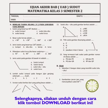 Akhirnya Terungkap 3 Fakta Mengejutkan Soal PTS Matematika Kelas 3 SD Semester 2 2026