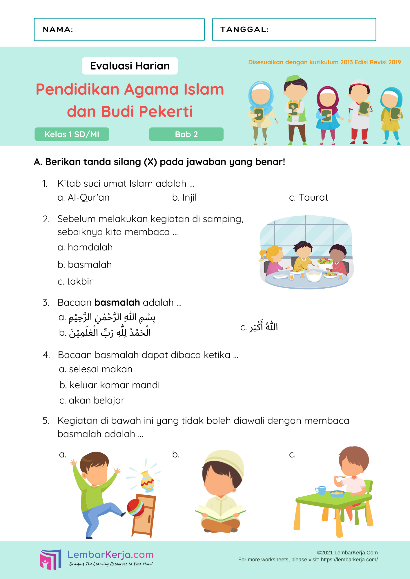 5 Contoh Soal HOTS PAI SD Kelas 1 untuk Persiapan UTS Semester 1 2026, Wajib Tahu!