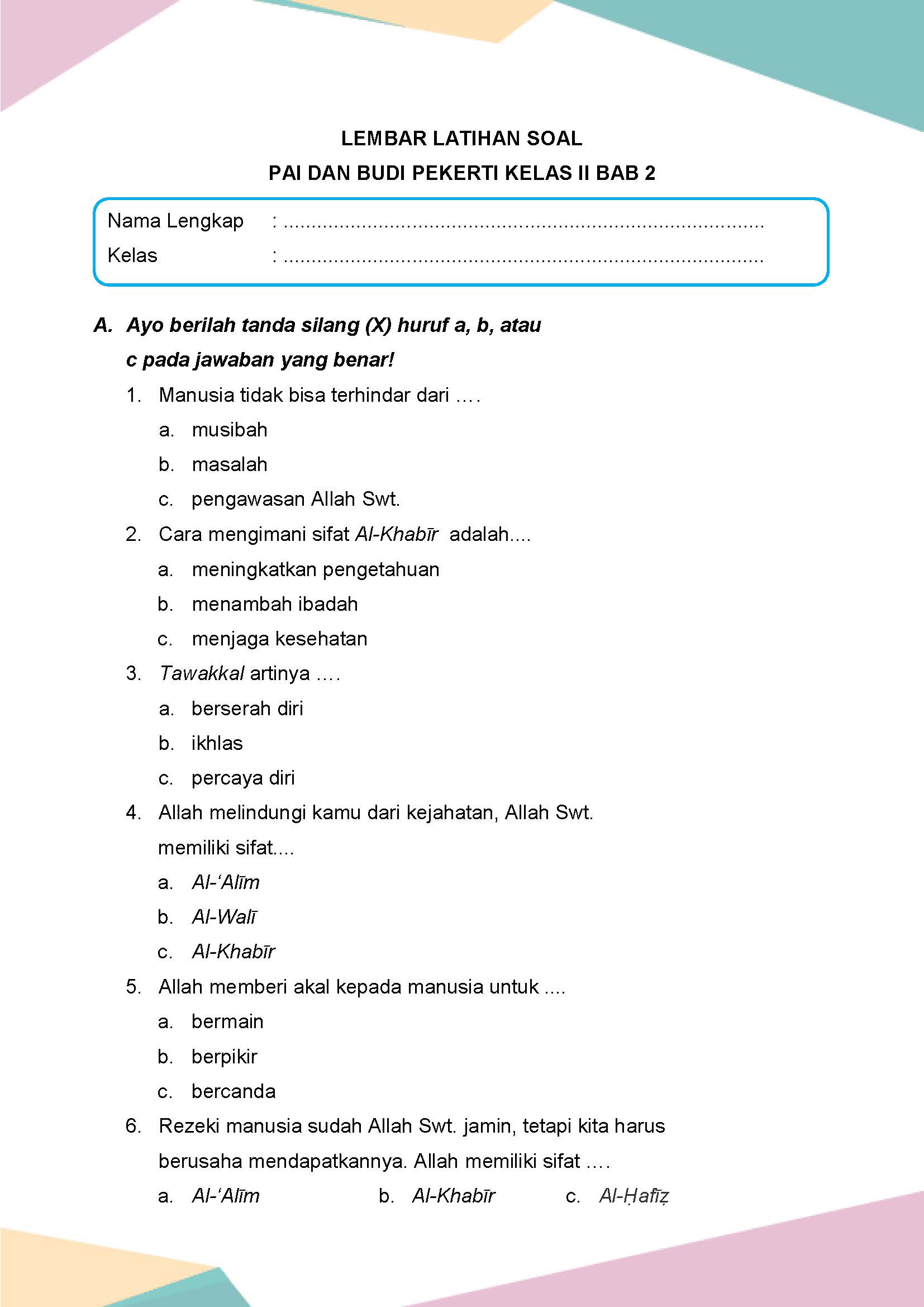 Pendidikan Agama Islam dan Budi Pekerti 2 Archives - Page 3 of 5