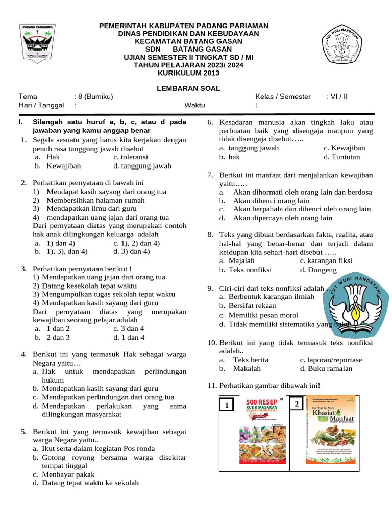 5 Rahasia Tersembunyi di Soal PAS Tema 8 Kelas 4, Wajib Download Sebelum Terlambat