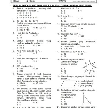 Akhirnya Tersedia! 7 Link Download Soal PAS Matematika Kelas 4 K13 Semester 2 Siap Cetak
