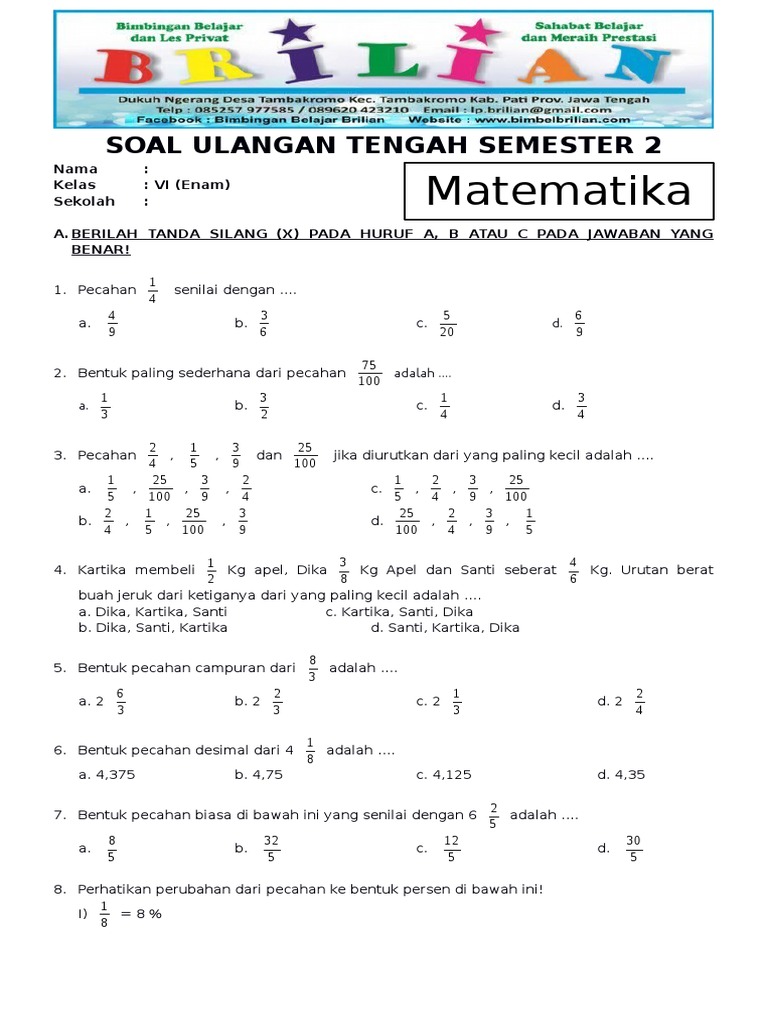 Latihan Soal Matematika Kelas 8 - Piffle me Latihan Soal Matematika Kelas 8 - Piffle me