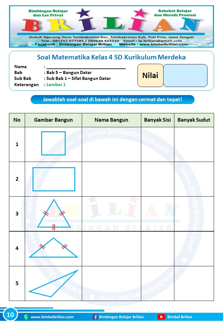 Wajib Dicoba! 5 Rahasia Download Soal PAS Matematika Kelas 4 SD Bab Bangun Darat yang Terbukti Efektif