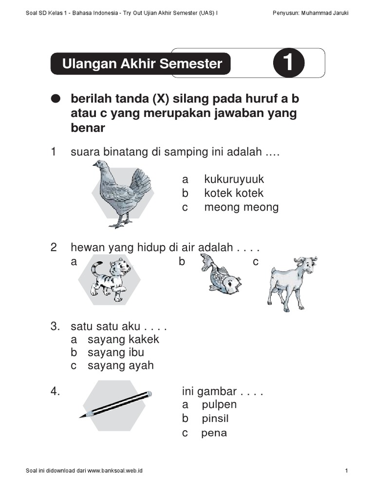 Wajib Tahu! Soal Ujian Kelas 1 Semester 2 Bahasa Indonesia Ternyata Simbol Kepatuhan
