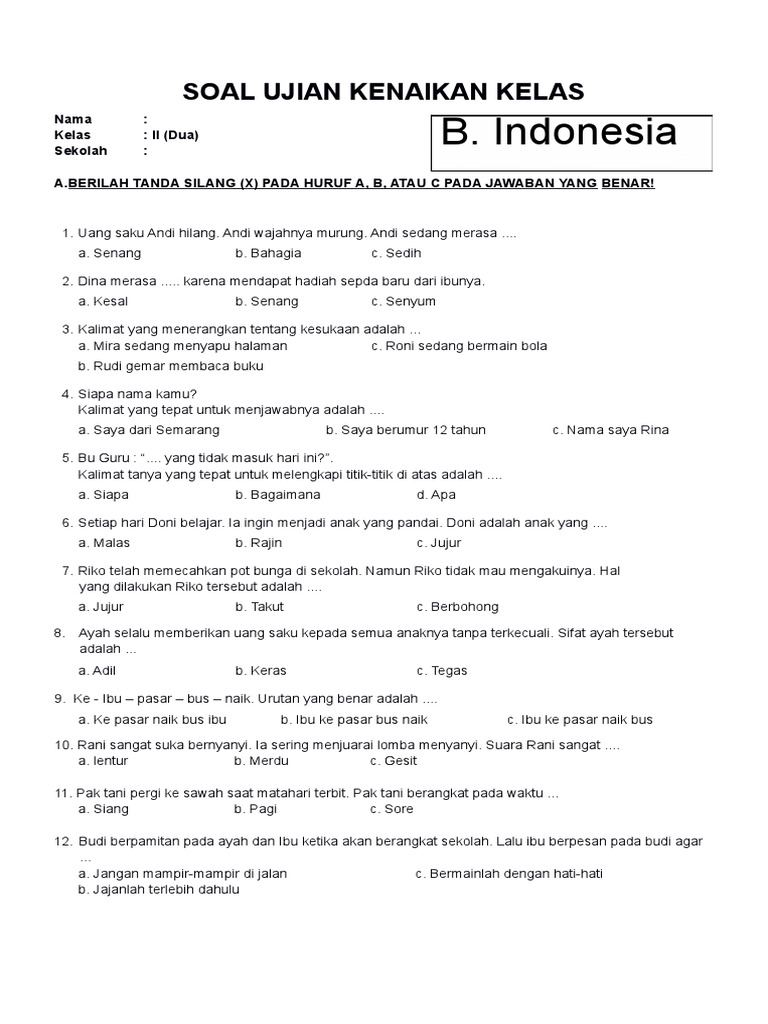 5 Rahasia Sifat Segitiga Sama Kaki dalam contoh soal uas sd kelas 2 semester 2