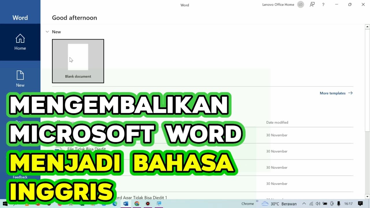Cara Mengubah Bahasa Word Menjadi Inggris Agar Kosakata Dasar Otomatis Naik Level Advanced