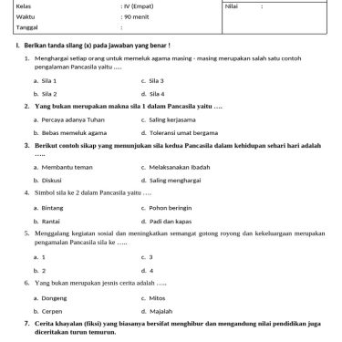 Inilah 5 Alasan Wajib Download Soal PAS Kelas 4 Tema 2 Website edukasi.com Sebelum Terlambat