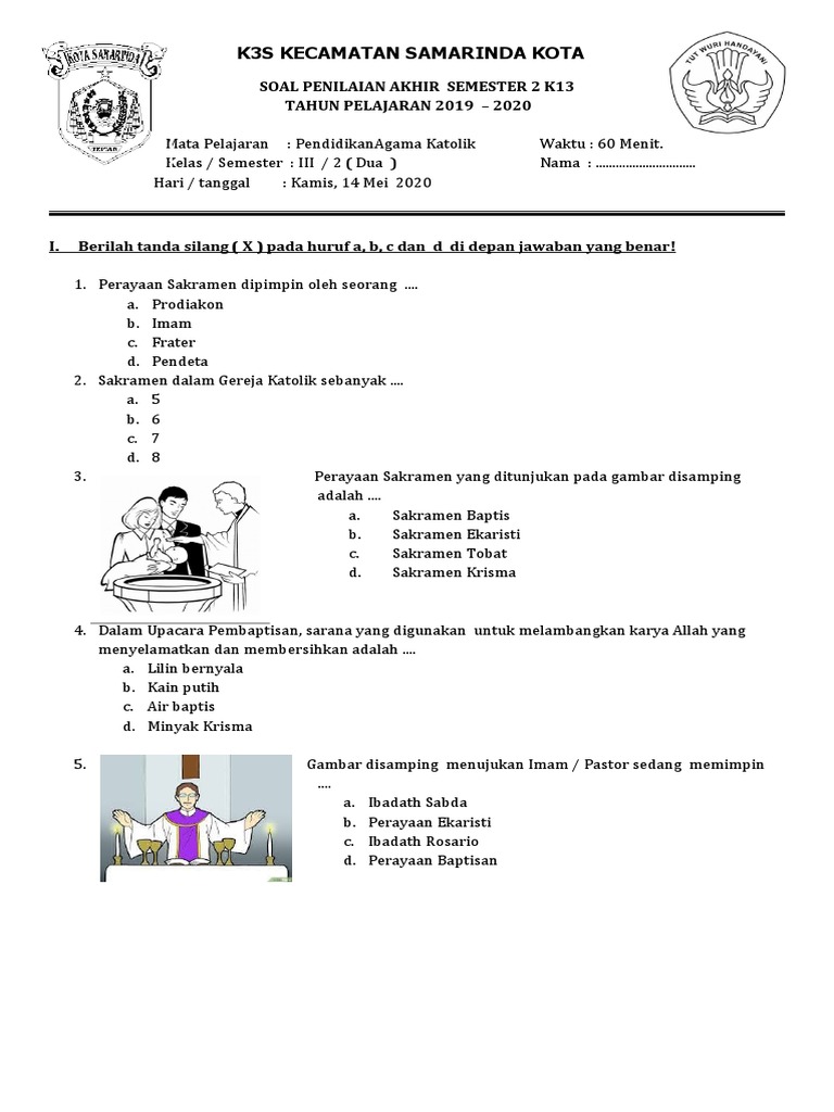 Ternyata Ini 7 Contoh Soal Agama Katolik Kelas 3 SD Semester 2 Bab 1 yang Sering Muncul di Ujian