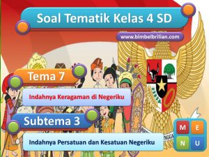Rahasia Lulus Nilai Sempurna Soal Penilaian Kelas 4 Tema 7 Indahnya Keragaman di Negeriku