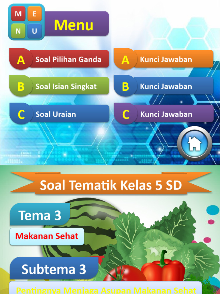 Rahasia Skor Sempurna Kerjakan Soal Tematik Kelas 5 Tema 3 Subtema 2 Makanan Sehat